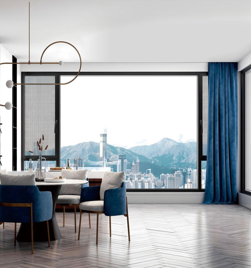 尊界120窗纱一体外开窗