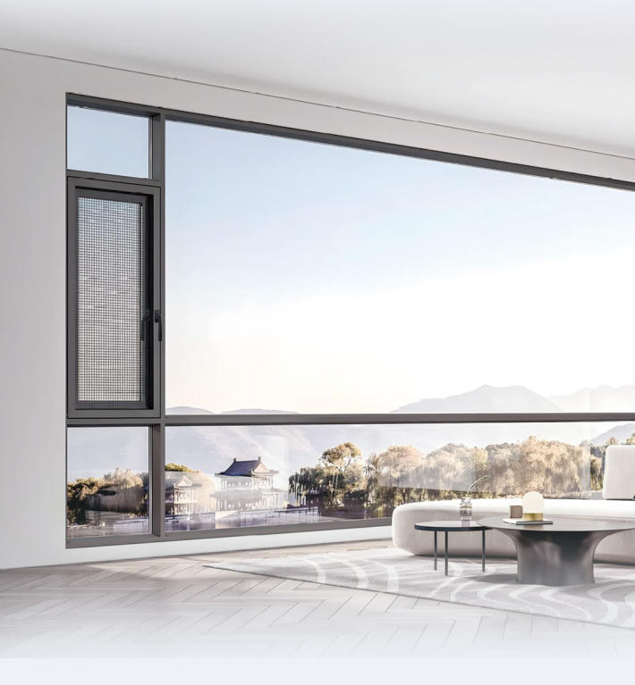 尊界110窗纱一体外开窗