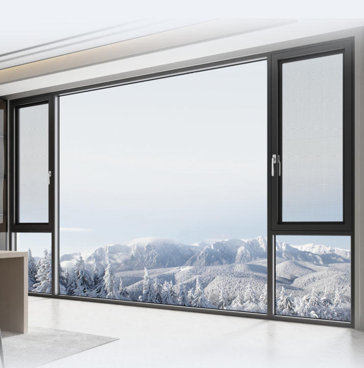 冠军110窗纱一体外开窗